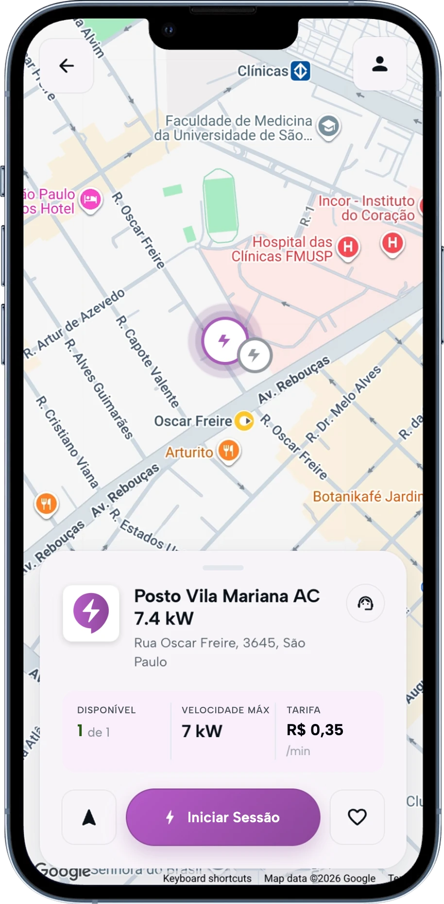 App do motorista da Íon