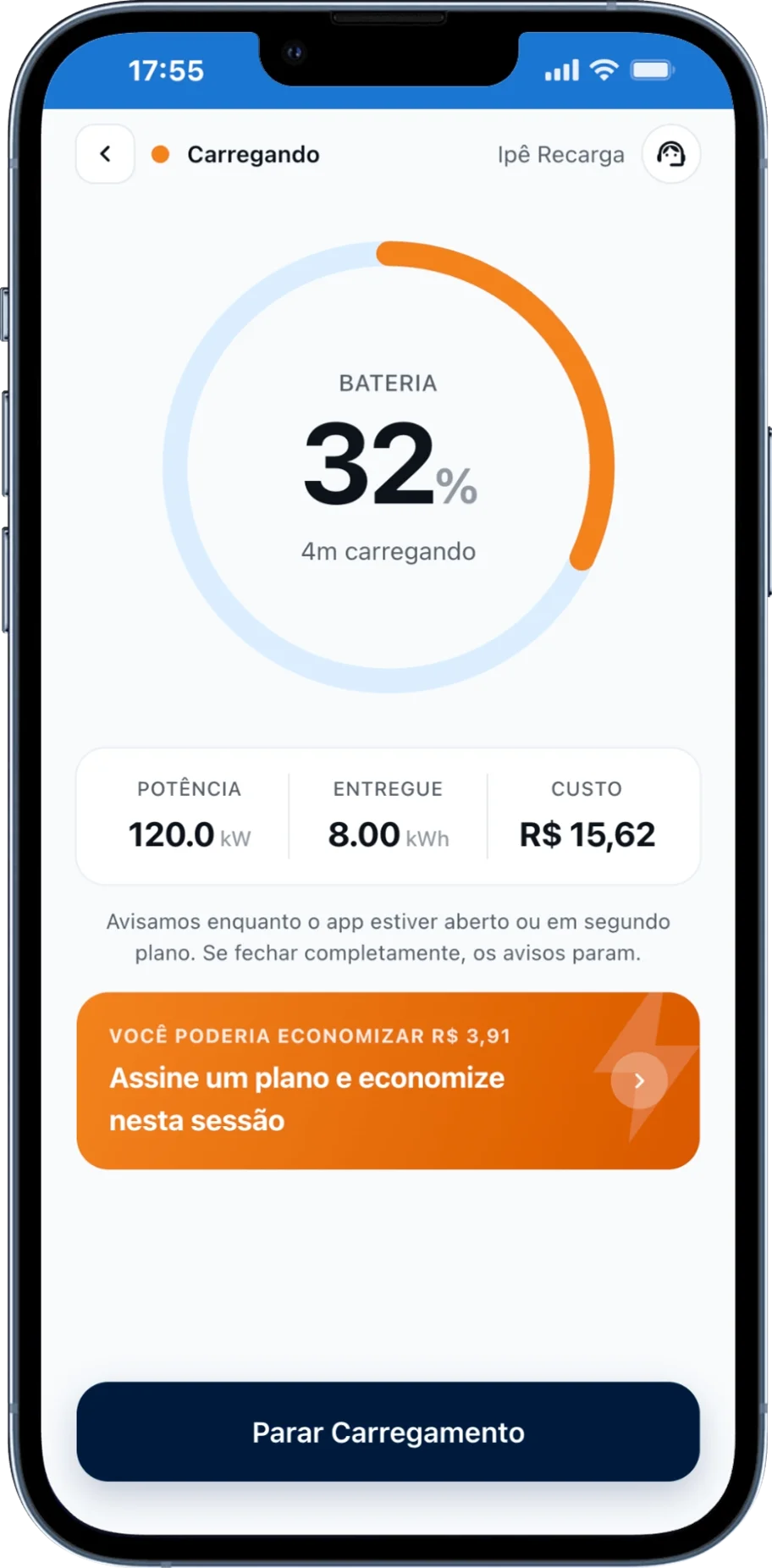 Recarga do Motorista